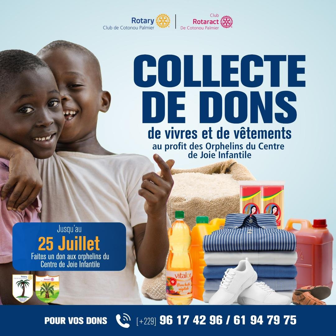 L'affiche de la campagne de dons lancée au profit du Centre de joie infantile