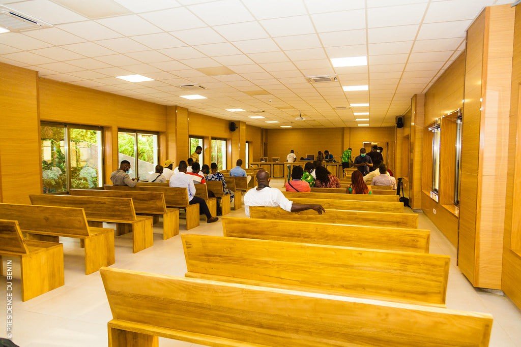 La salle d'audience de la Constitutionnelle du Bénin