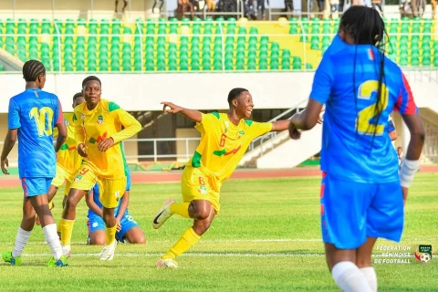 Des joueuses béninoise lors du match contre la RDC