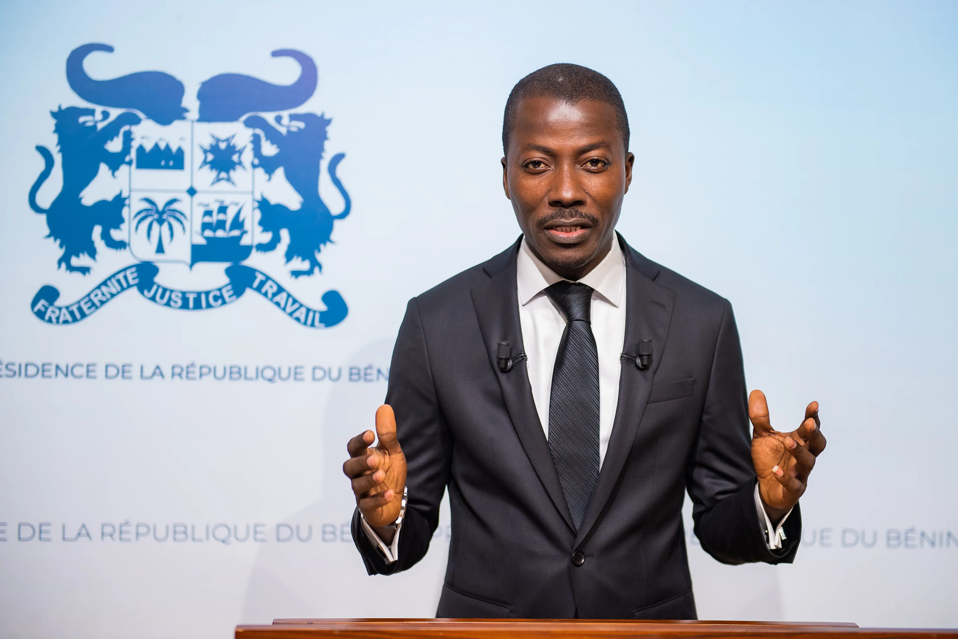 Le porte-parole du gouvernement béninois, Wilfried Léandre Houngbédji. © Présidence du Bénin